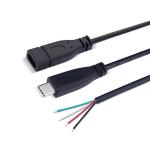 OEM 2 4 Cores USB Type C Male Female to Stripped Open Wire End Pigtail Cable