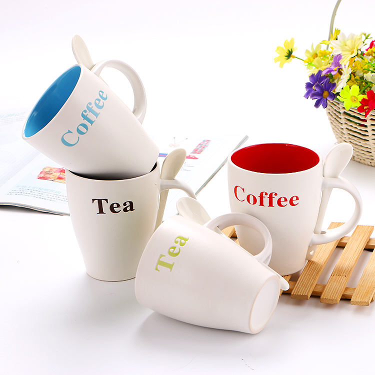 Customized LOGO Ceramic Anniversary Gift Mugs For Coffee Tea