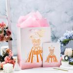 Custom Order Customised Logo Personalised Coated Paper Bag for Happy Wedding