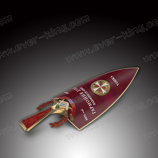 Custom Embossing Stamping Sticker Spirits Metal Label