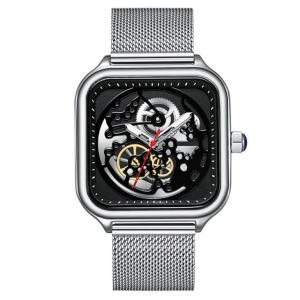 China Charm Hollow Mechanical Men's Watch Japan Movt Womens Square Quartz Watch wholesale