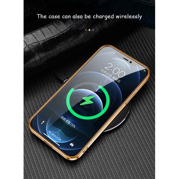Shockproof Luxury Crocodile Skin Pattern Leather Phone Case for iPhone 12 13 14 Pro Max