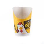 French Fries Kraft Snack Paper Cups Custom Logo Fast Food Disposable Single Wall