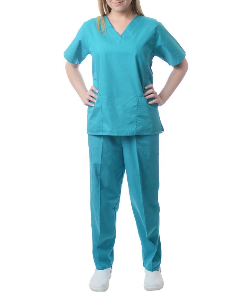 Density 130*70 Vat/Reactive Dyeing Twill Customized TC 63*35 Medical Hospital Nurse Workwear Fabric
