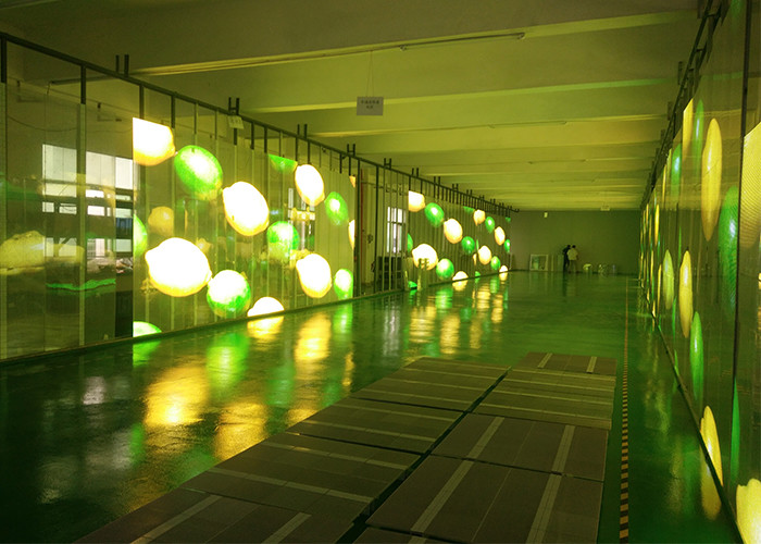 High Brightness Transparent Glass LED Display Screen 3500cd/Sqm