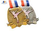 Zinc Alloy Metal Awards Dancing Stock Medals Antique Gold Plating Soft Enamel