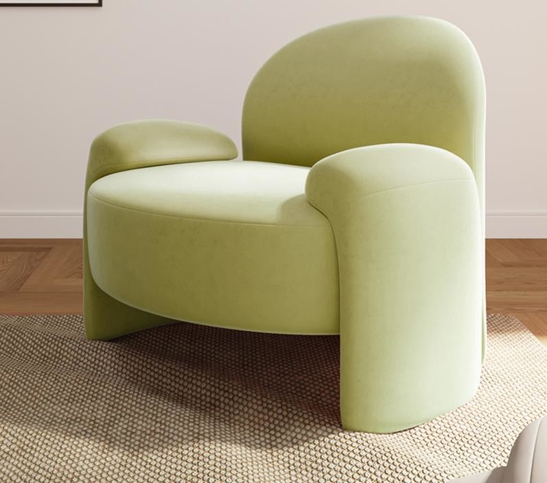 Nordic Minimalist Hotel Lobby Furniture Home Velvet Lazy Single Lounge Chair