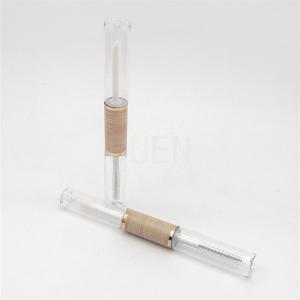 China Double Ended Plastic Lip Gloss Tube Bulk Bamboo Transparent 5ml 2 In 1 wholesale