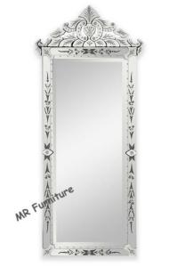China Long Venetian Wall Mirror For Dressing Rectangle Shape Strong Structure wholesale