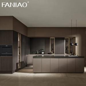 China Direct Wholesale Modern Modular Melamine Cabinets Flat Panel Full Overlay Kitchen Cabinets wholesale