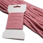 Braided 100% Round Cotton Cord 5mm Drawstring Cord Webbing Pink