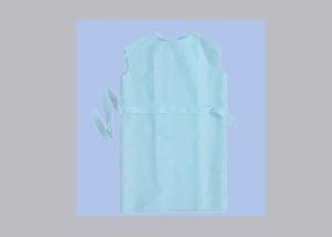 China Elastic / Knitted Cuff Disposable Safety Coveralls Medical Gown With V Collar And Pockets wholesale