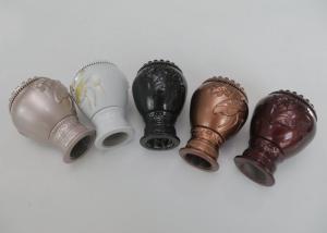 China Ceiling Mounted Plastic 10cmx28mm Gold Curtain Rod End Caps wholesale