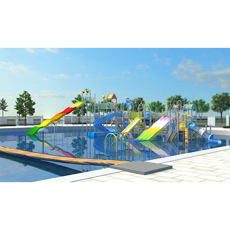 Outside Customized Playground Slides PP Material Fiberglass Amusement Water Park