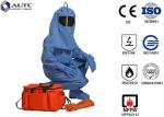 Bib Work Gear Clothing , Industrial Work Clothes Navy Blue Color 33cal/C ATPV