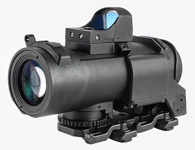 1 - 4 X 32F shockproof rifle Tactical Hunting Scope With Detachable Mini Red Dot Sight Weapons