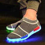 Street Dance Light Up Gym Shoes With Lights On The Bottom , Adults Neon Light Up