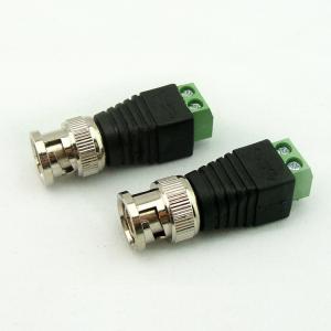 China Screw Terminal Blocks Coaxial Cat5 to BNC Male Video Balun Connector on sale