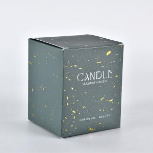 China Green Scented Candle Gift Paper Printed Box Packaging With Cardboard Insert wholesale