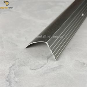 China L Shaped Stair Nosing Tile Trim Aluminum Stair Nose 29×44mm Glossy Finish wholesale