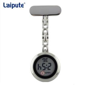 China Organic Glass Nurses Clip On Fob Watch , Nurses Digital Fob Watch 9.5mm Thick wholesale