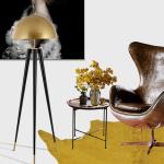 Designer Creative office LED floor lamp simple metal villa living room replica