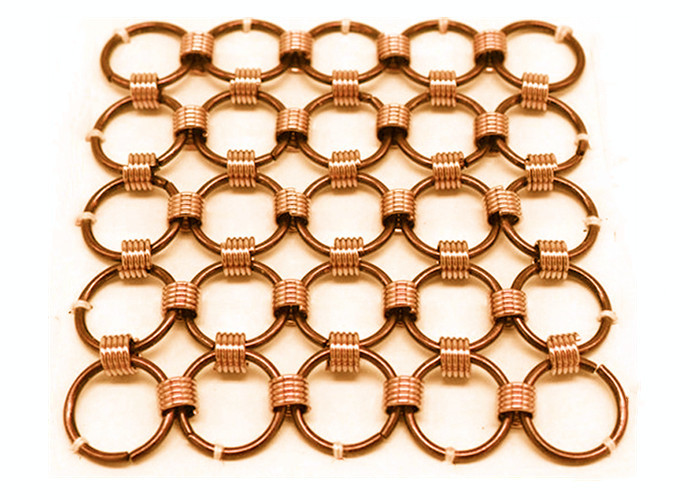 Customized Chainmail Ring Metal Mesh Drapery For Shopping Mall Hotel Decoration