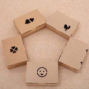 China Oil Proof 350gsm kraft paper Salad Packaging Boxes CMYK printing wholesale