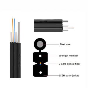 China GJXH4C / GJXFH4C Indoor Self-supporting SM LSZH Sheath FTTH Drop Cable wholesale