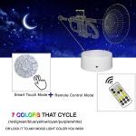 Trumpet Shape 3D LED Illusion Lamps 7 Colors Change 15 Keys Remote Control