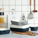 Nordic Style Matt Glaze Ceramic Bakeware Sets Pan Nonstick For Home Hotel