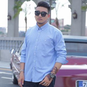 China Customized Logo Printing Fashion Autumn Mens Long Sleeve Shirts Plus Size Men