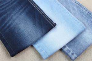 China 8.3 Oz Indigo Blue Jeans Denim Fabric Cotton Poly Spandex Power Stretch wholesale