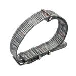 Grid Pattern Nylon Strap Watch Bands , 22mm Velcro Watch Band