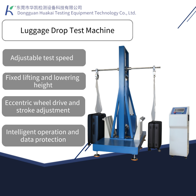 Automatic Luggage Lifting Lowering Testing Machine LCD Display Suitcase Baggage Bag Placing Tester HUAKAI
