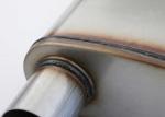 Oval 2.5" Inlet Outlet SS 409 Muffler For Magnaflow