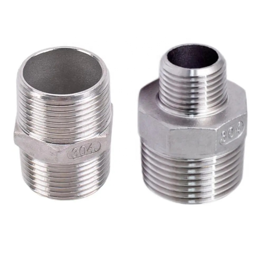 Equal 304316 Stainless Steel Hydraulic Male Thread Fitting Hexagon Pipe Nipple NPT BSPT