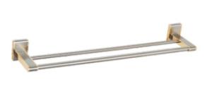 China Double towel rail&amp;bar85209-Square &amp;Brass&amp;Nickel Brush +Golden&amp; Bathroom Accessory&amp;fittings&amp;Sanitary Hardware wholesale