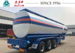 42000 Liters Tri Axle Trailer , Diesel Fuel Trailer With Super Single Tires