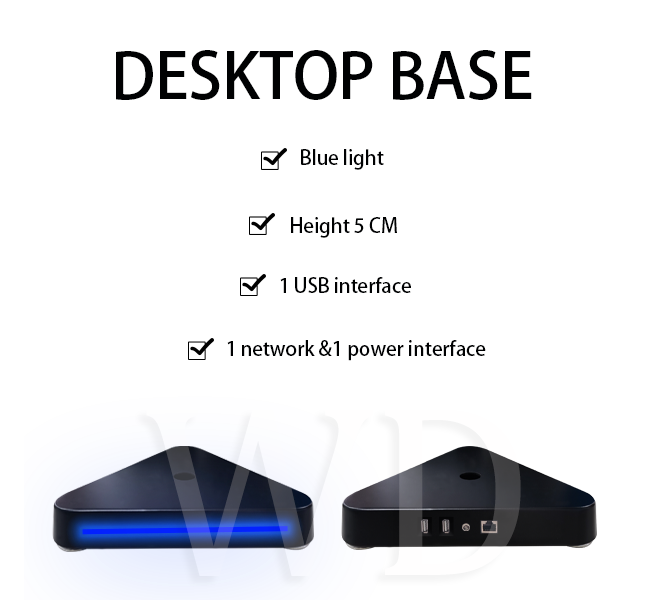 USB Interface LED Strip 50mm Digital Signage Stand , Desktop Base