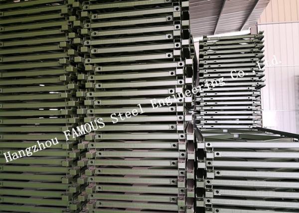 Single Span Single Lane Prefabricated Steel Bailey Bridge 321 Type Design