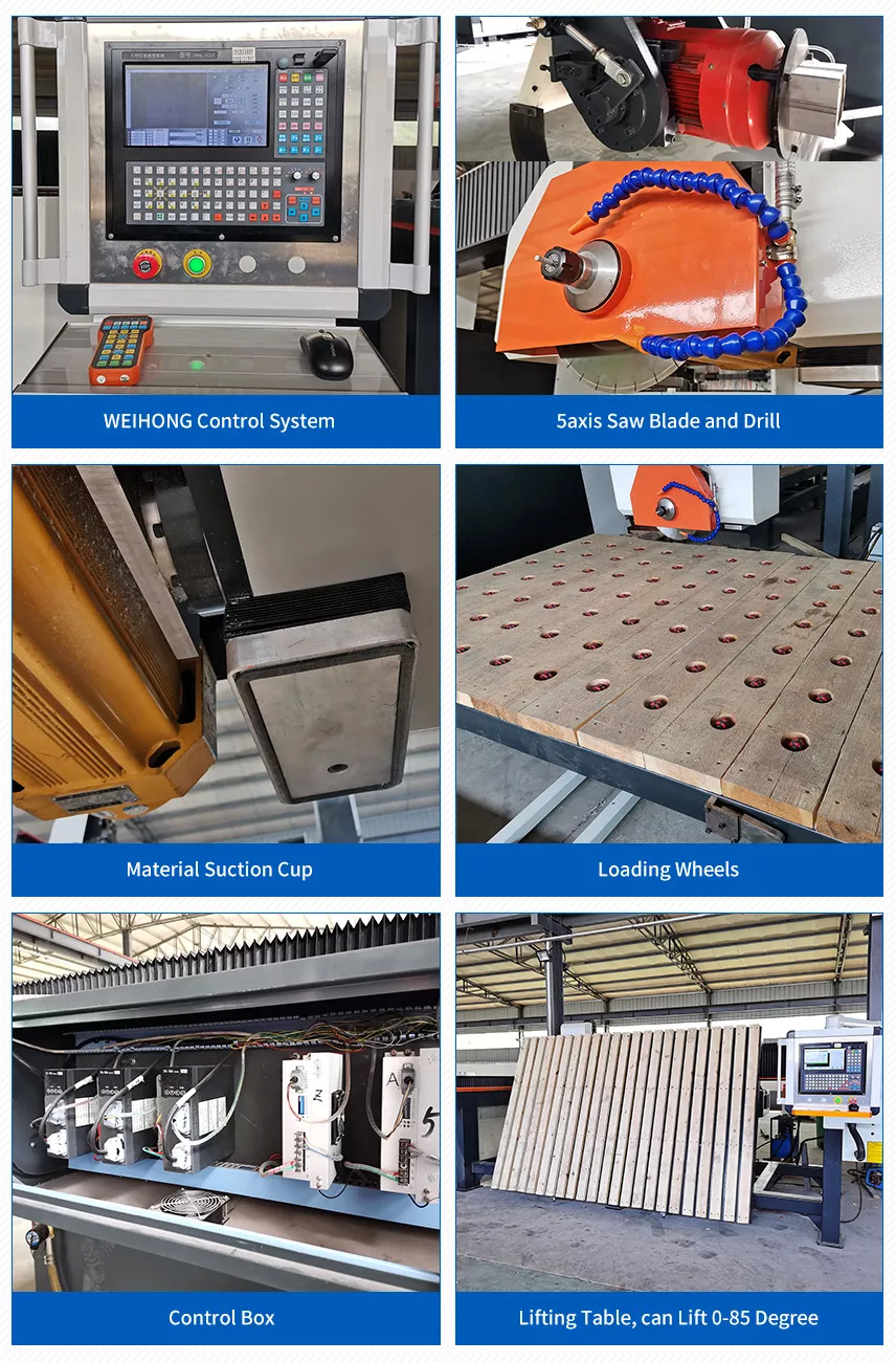 Stone CNC Router Multifunctional Granite Marble Cutting Machine 5 Axis CNC Bridge Saw Stone Cutting Machine