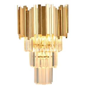 China Width 350mm Height 550mm Postmodern Glass Crystal Wall Lamp For Hotel wholesale