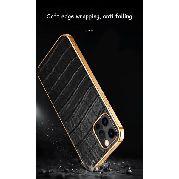 Shockproof Luxury Crocodile Skin Pattern Leather Phone Case for iPhone 12 13 14 Pro Max