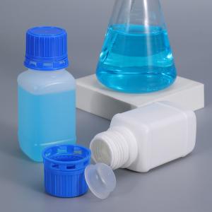 China 100ml HDPE Square Laboratory Reagent Bottle Containers Screw Cap wholesale