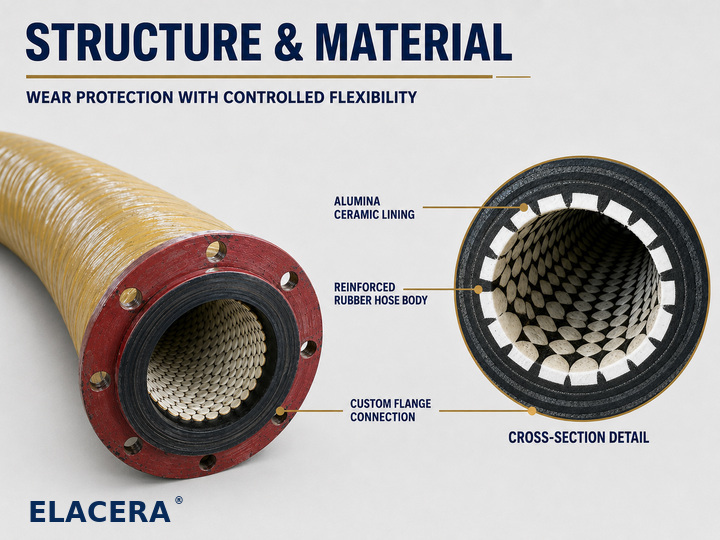 Flexible Ceramic Lined Hose for Cement Powder Conveying