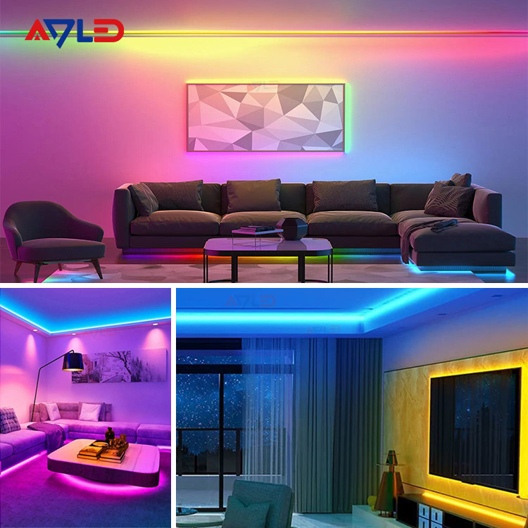 RGB CCT LED Strip 24v 3m Adhesive Low Density Flex Led Strip Lights 5m Per Roll