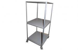 China Industrial 2 Tier Caster Steel Pipe Rack By Aluminum Pipe And Pipe Joints on sale