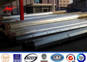 China Africa Transmission Line Galvanized Steel Power Pole With Cross Beams 10KV - 220KV wholesale