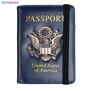 China 2023 USA Eco Rfid Passport Case Cover Holder Document Organizer Wallet for Vintage PU wholesale